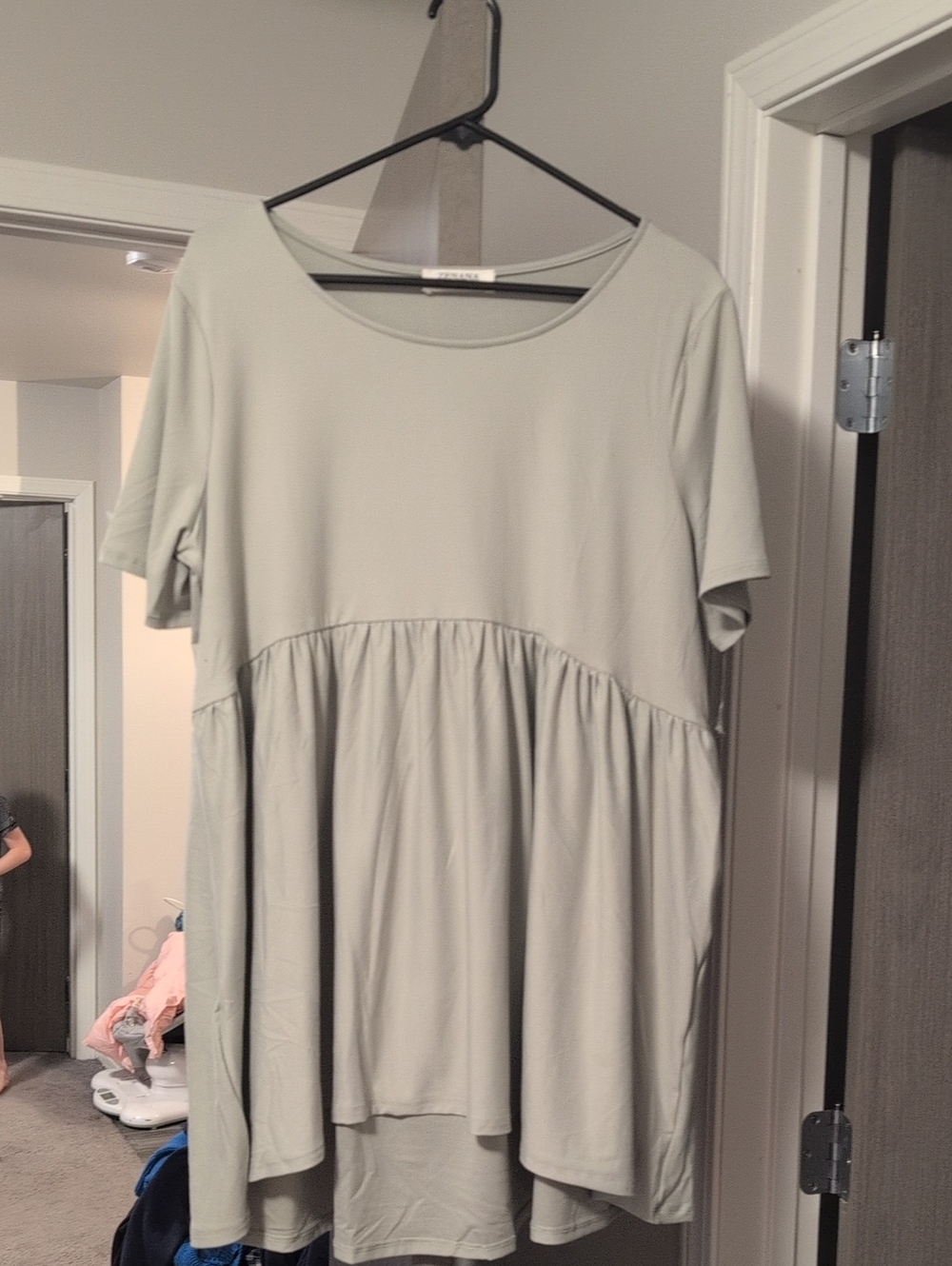 Women's Sage Short Sleeve Babydoll Tunic Top